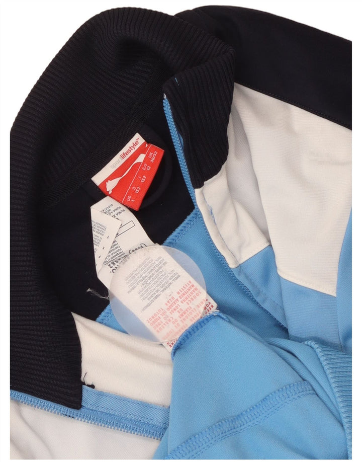 Puma Veste de Survêtement Fille 11-12 ans Bleu Colorblock Polyester