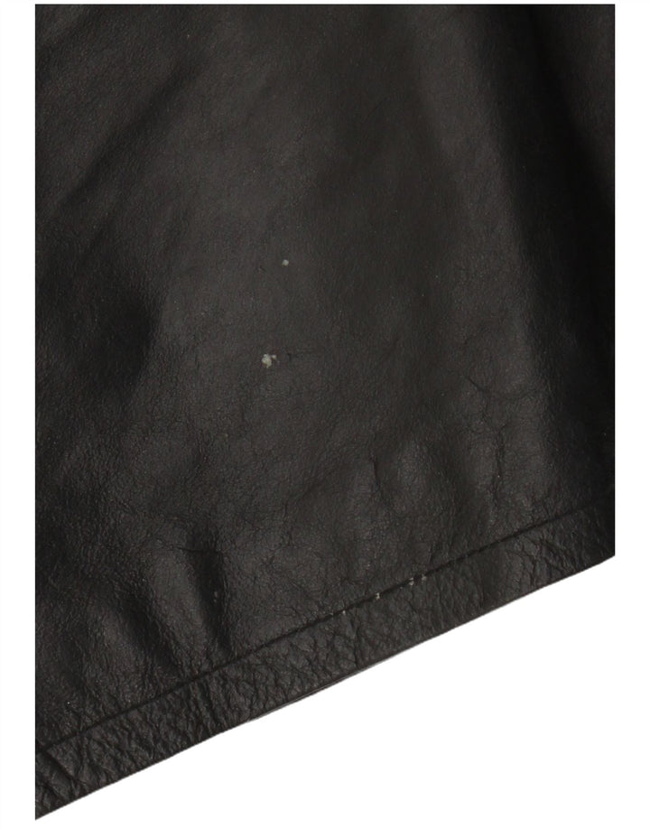 VINTAGE Veste en cuir homme IT 54 2XL Cuir noir