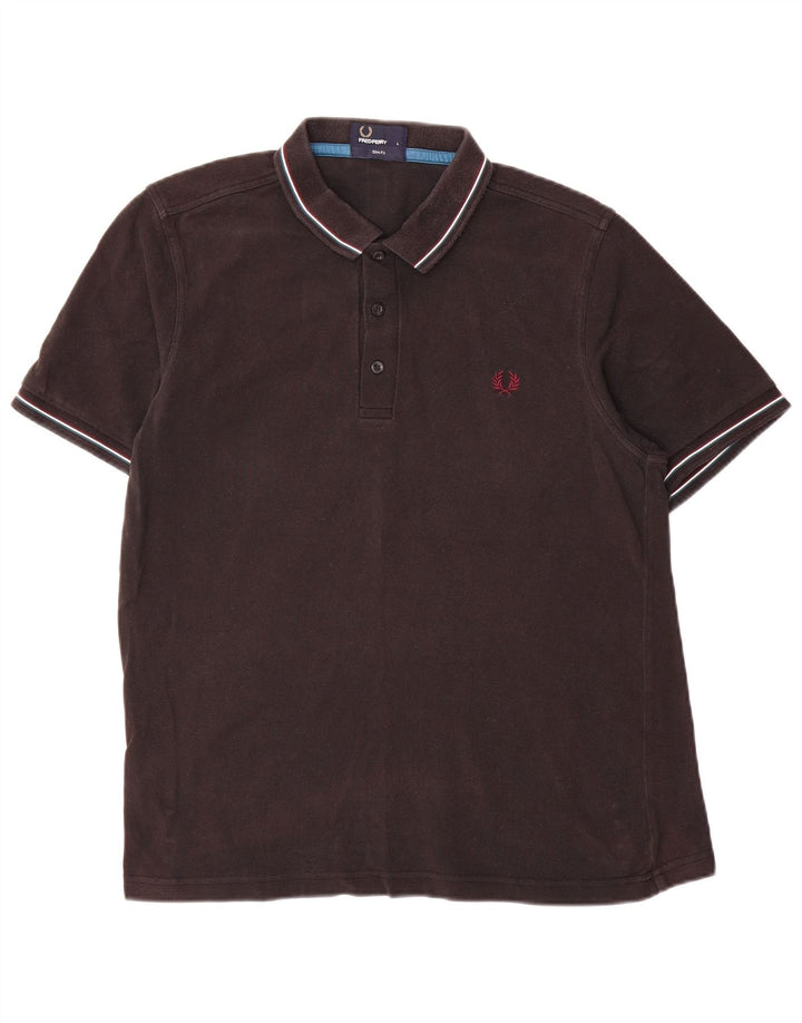 Fred Perry Polo Slim Fit pour homme en coton noir Taille L