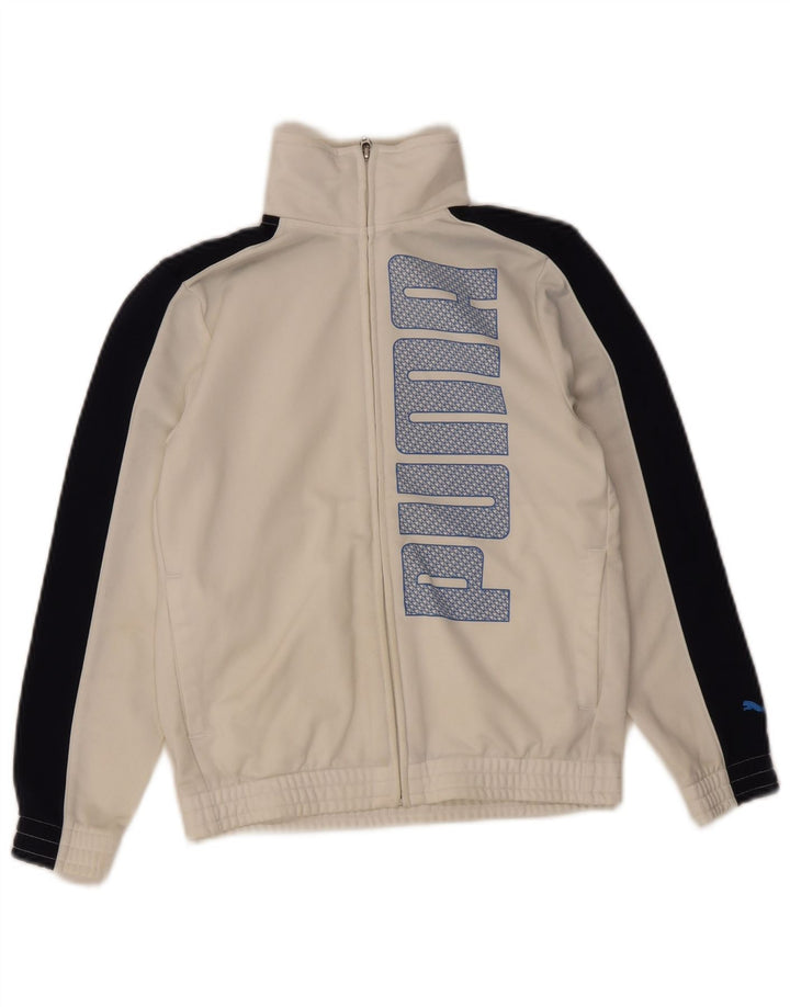 Puma Veste de Survêtement Graphique Garçon 9-10 Ans Blanc Colorblock
