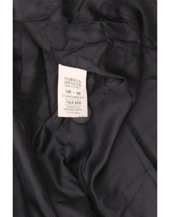 Marks & Spencer Veste blazer standard pour femme UK 16 Large Bleu marine