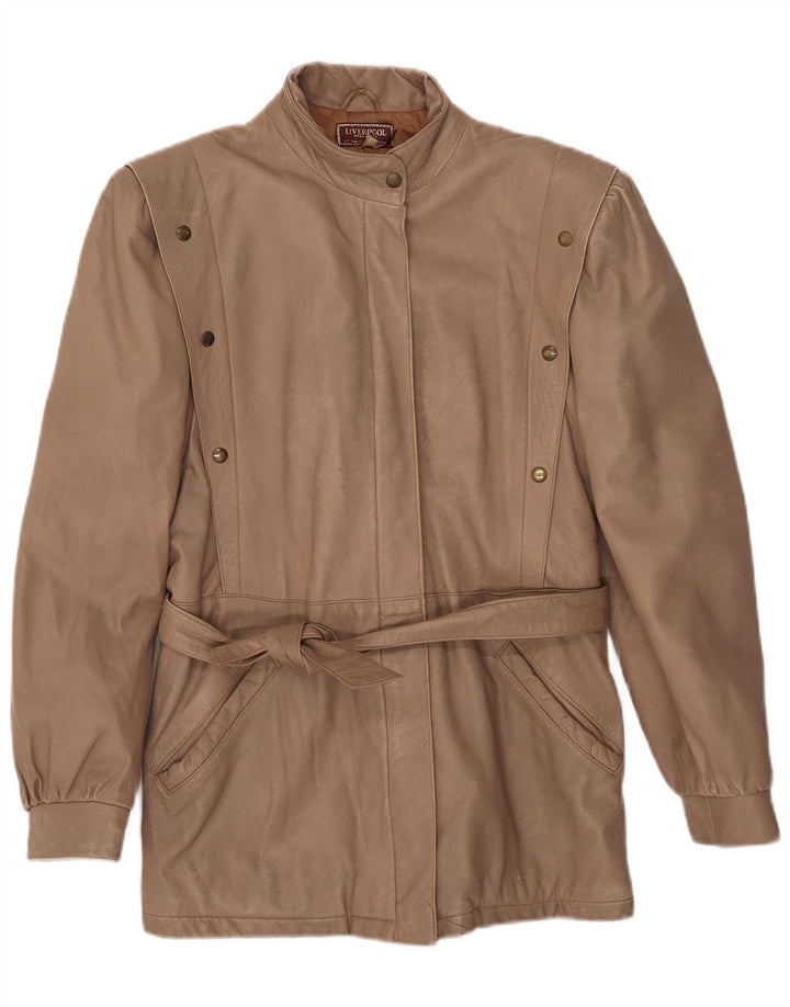 Liverpool Veste en cuir pour femme IT 46 Grand cuir beige