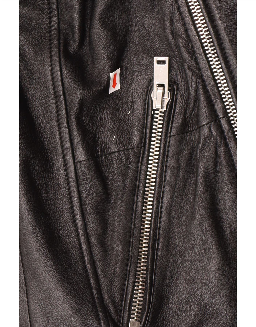 Freaky Nation Veste de motard en cuir pour homme UK 38 Cuir noir moyen