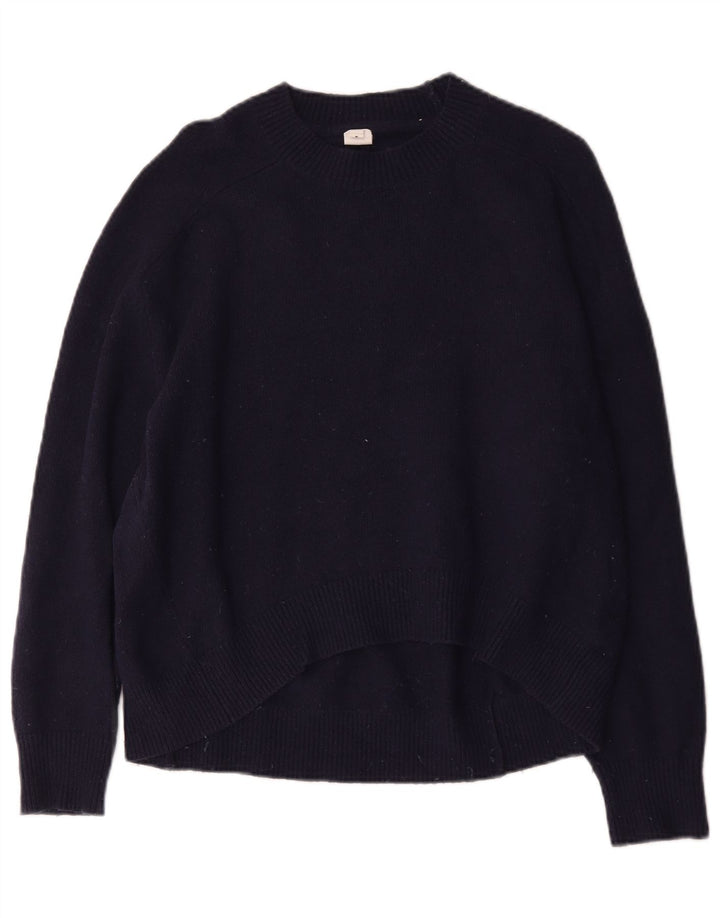 John Lewis Pull surdimensionné à col rond pour femme UK 14 Bleu marine moyen
