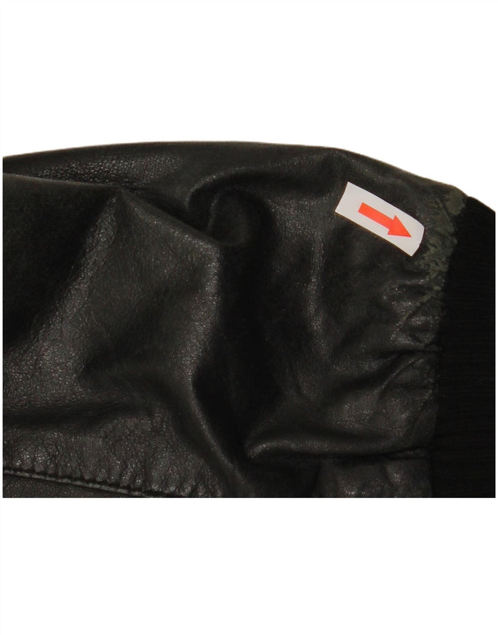 Sasch Veste en cuir courte pour femme UK 14 Noir moyen