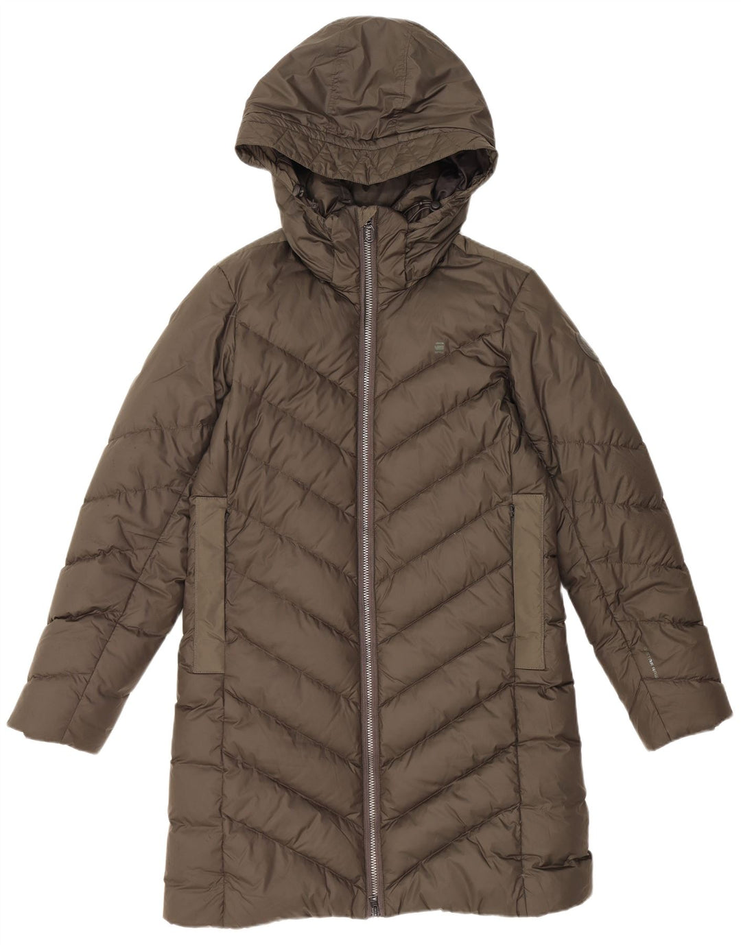 G-STAR Manteau rembourré à capuche pour femme UK 14 Medium Kaki Polyester