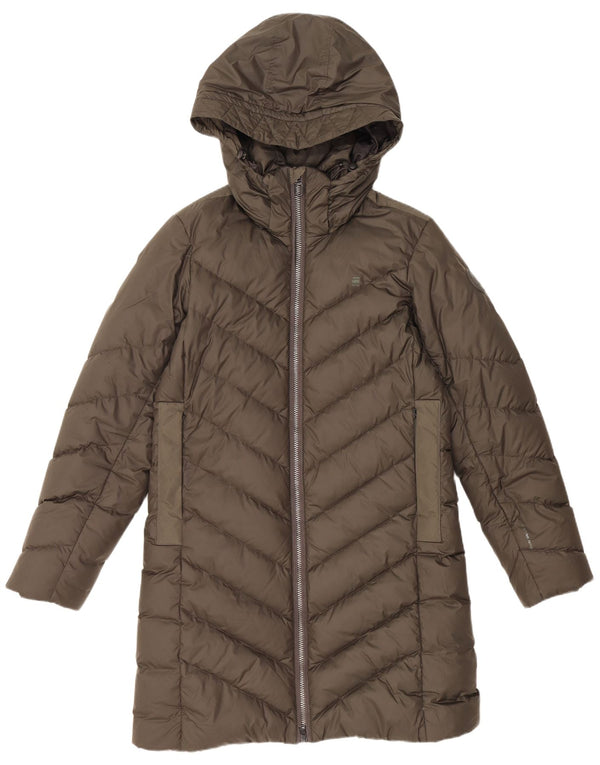 G-STAR Manteau rembourré à capuche pour femme UK 14 Medium Kaki Polyester