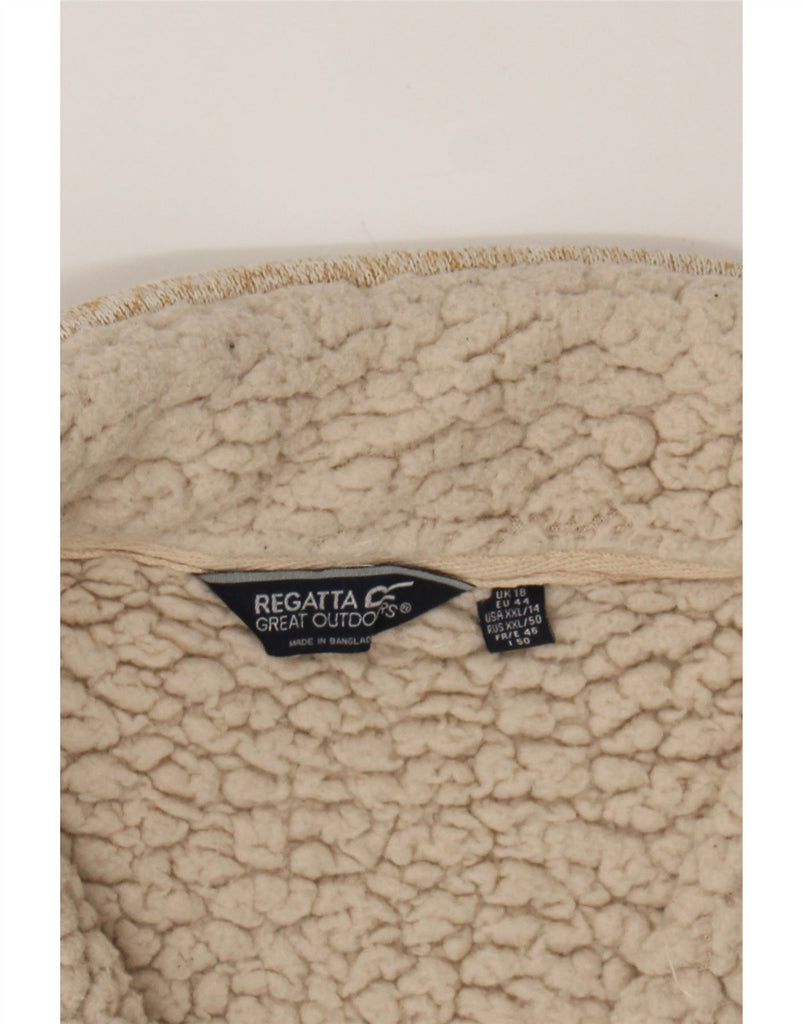 REGATTA Womens Tracksuit Top Jacket UK 18 XL Beige Flecked Polyester Vintage Regatta and Second-Hand Regatta from Messina Hembry 