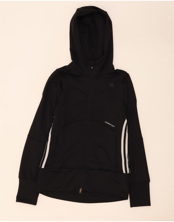 Adidas Clima 365 Zip Sweat à capuche pour femme UK 12 Noir moyen Polyester