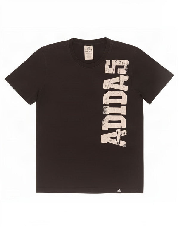 Adidas T-shirt graphique pour homme en coton noir moyen