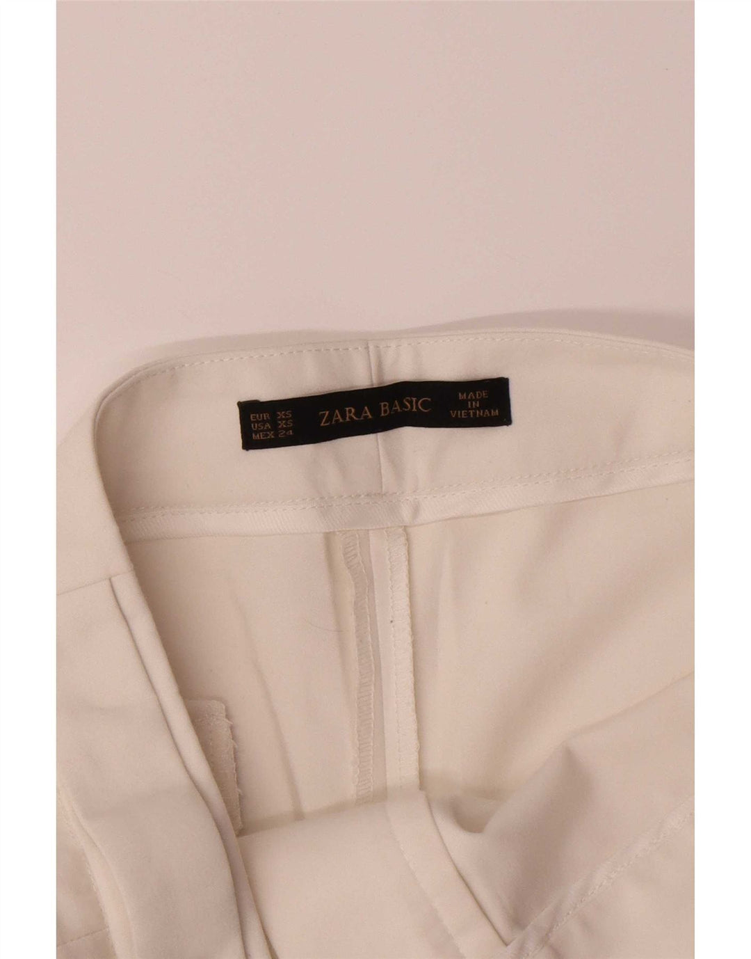 Short Chino Femme Zara XS W24 Coton Blanc