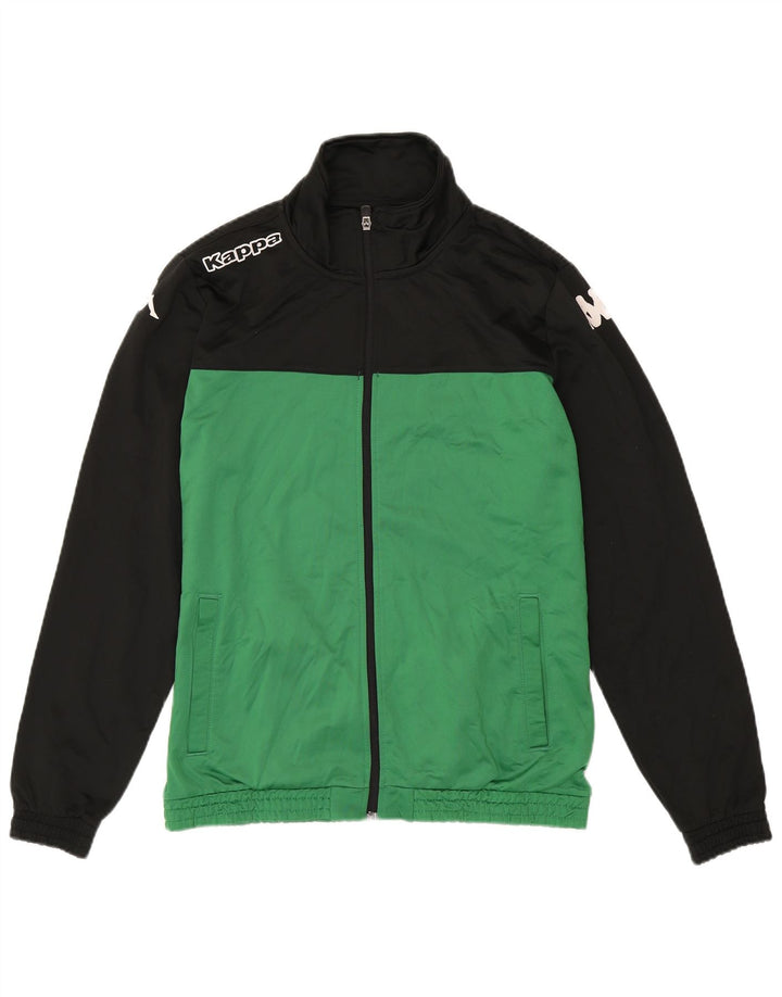 Kappa Veste de Survêtement Graphique pour Homme Grand Vert Colorblock Polyester