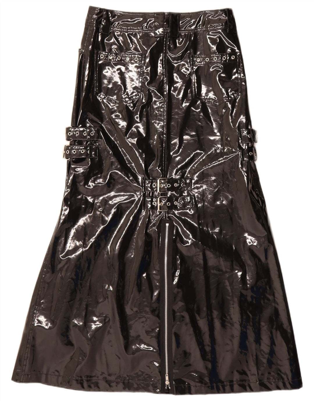 QUEEN OF DARKNESS Jupe Maxi A-Line Femme Petite W28 Noir Gothique