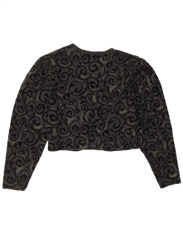 Brigitte Both Boléro Femme EU 42 Grand Noir Paisley Polyester
