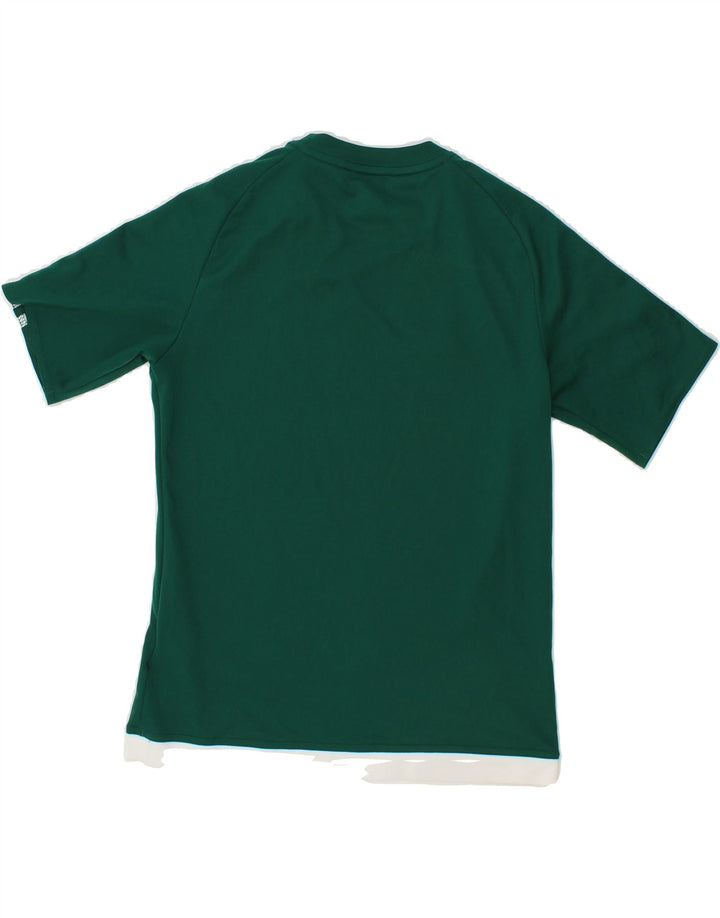 ADIDAS Boys T-Shirt Top 11-12 Years Green Polyester Vintage Adidas and Second-Hand Adidas from Messina Hembry 