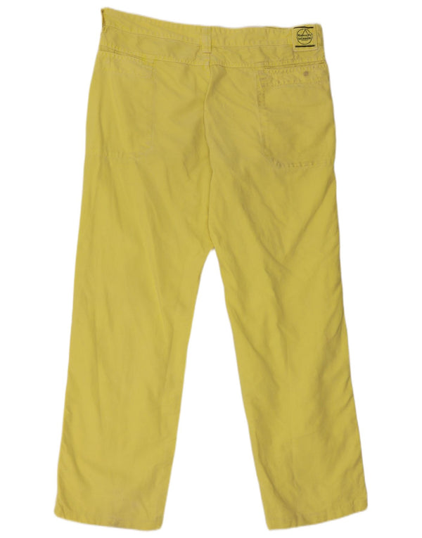 Murphy & Nye Mens Straight Casual Trousers W38 L32 Yellow Cotton
