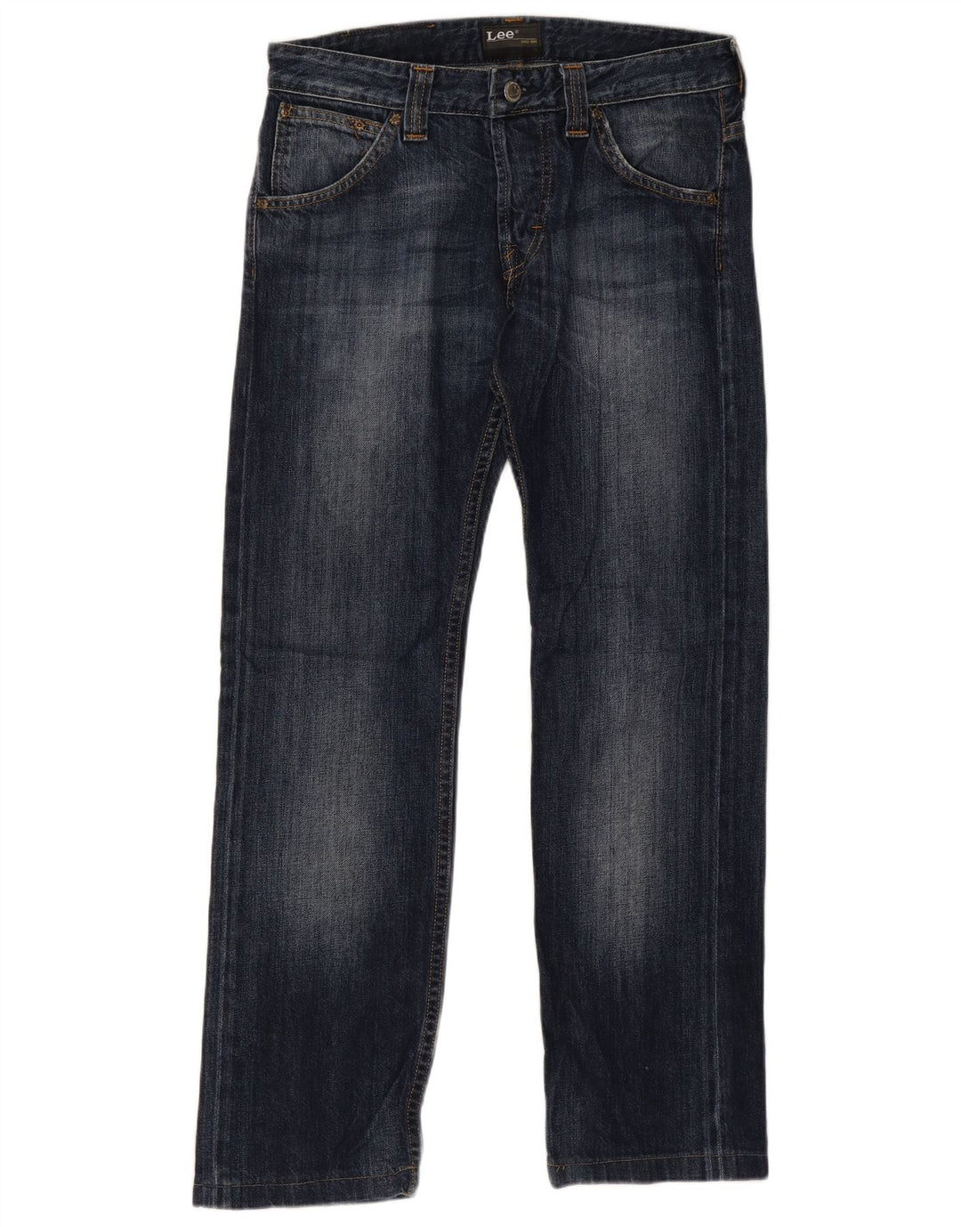 Lee Femme Powell Jean Droit W30 L28 Bleu Marine Coton