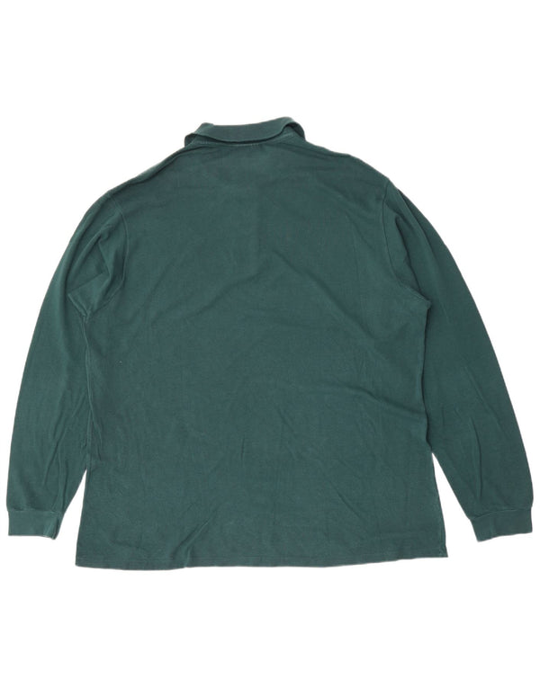Lacoste Polo à manches longues pour homme Taille 7 2XL Coton vert