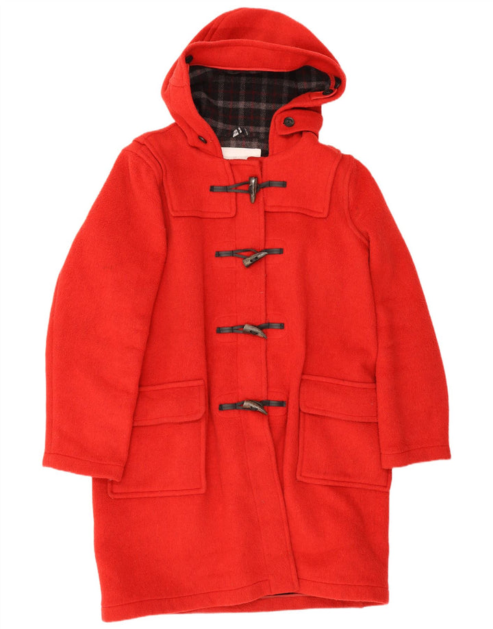 MONTGOMERY Duffle-coat à capuche pour femme UK 16 Grande laine rouge