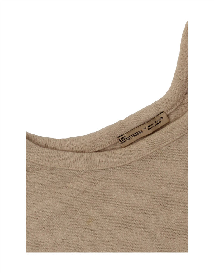ZARA Womens Top 3/4 Sleeve UK 14 Medium Beige Vintage Zara and Second-Hand Zara from Messina Hembry 