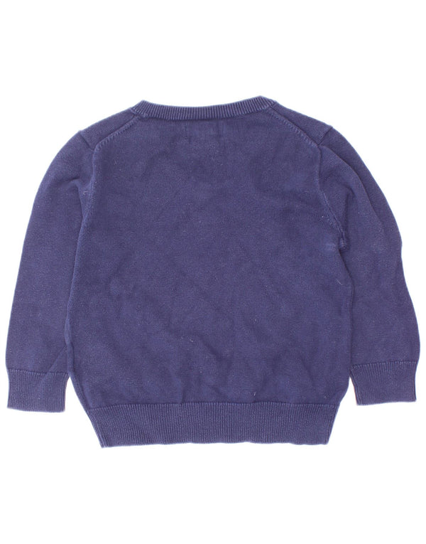 Polo Ralph Lauren Pull à col en V pour bébé garçon 18-24 mois Bleu marine