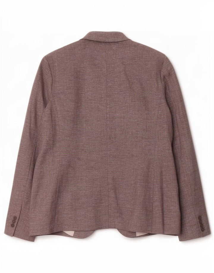 Marks & Spencer Veste blazer coupe slim à 1 bouton pour femme UK 16 Large Gris