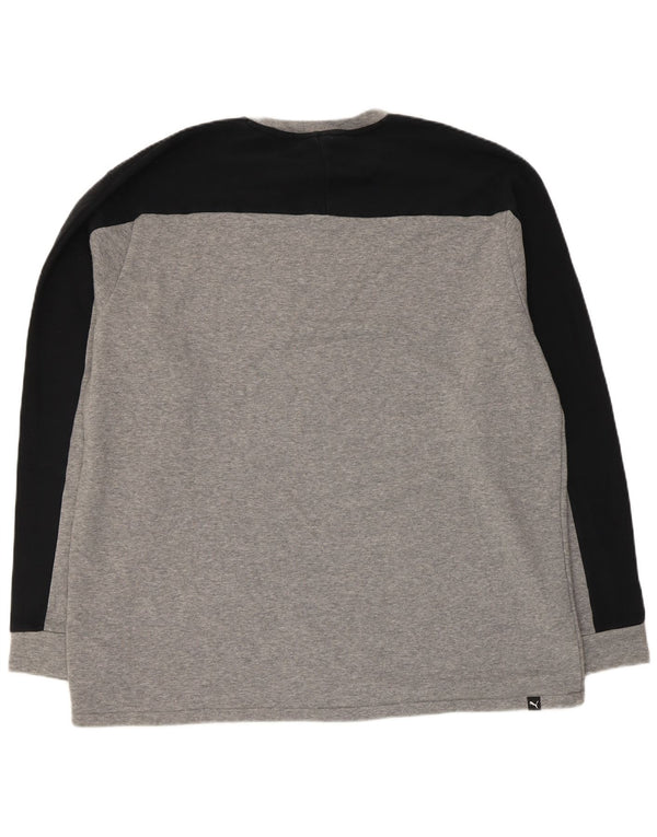 Puma Sweat-Shirt Graphique Homme XL Gris Colorblock Coton