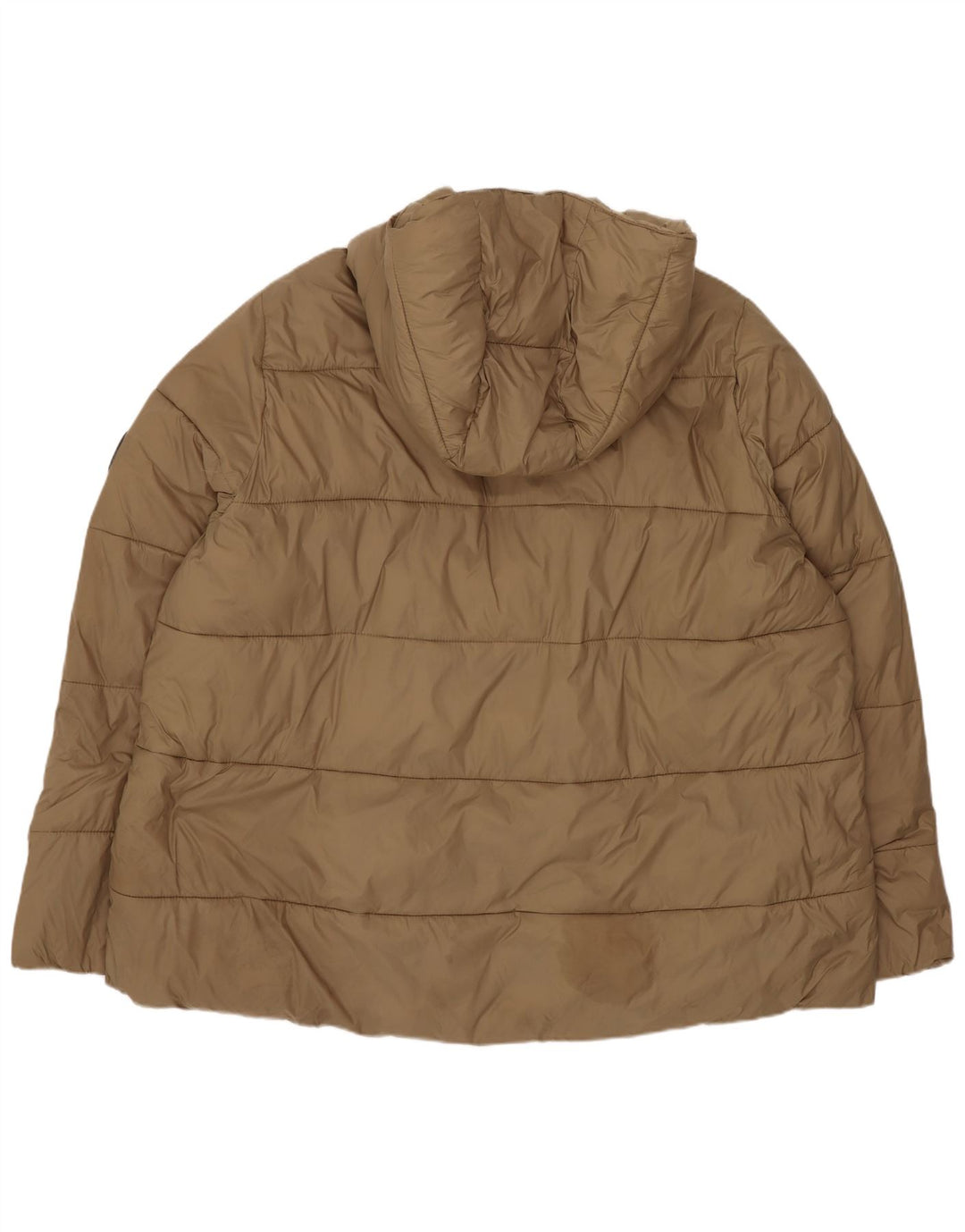 Zara Veste matelassée à capuche pour femme UK 20 2XL Beige Polyester