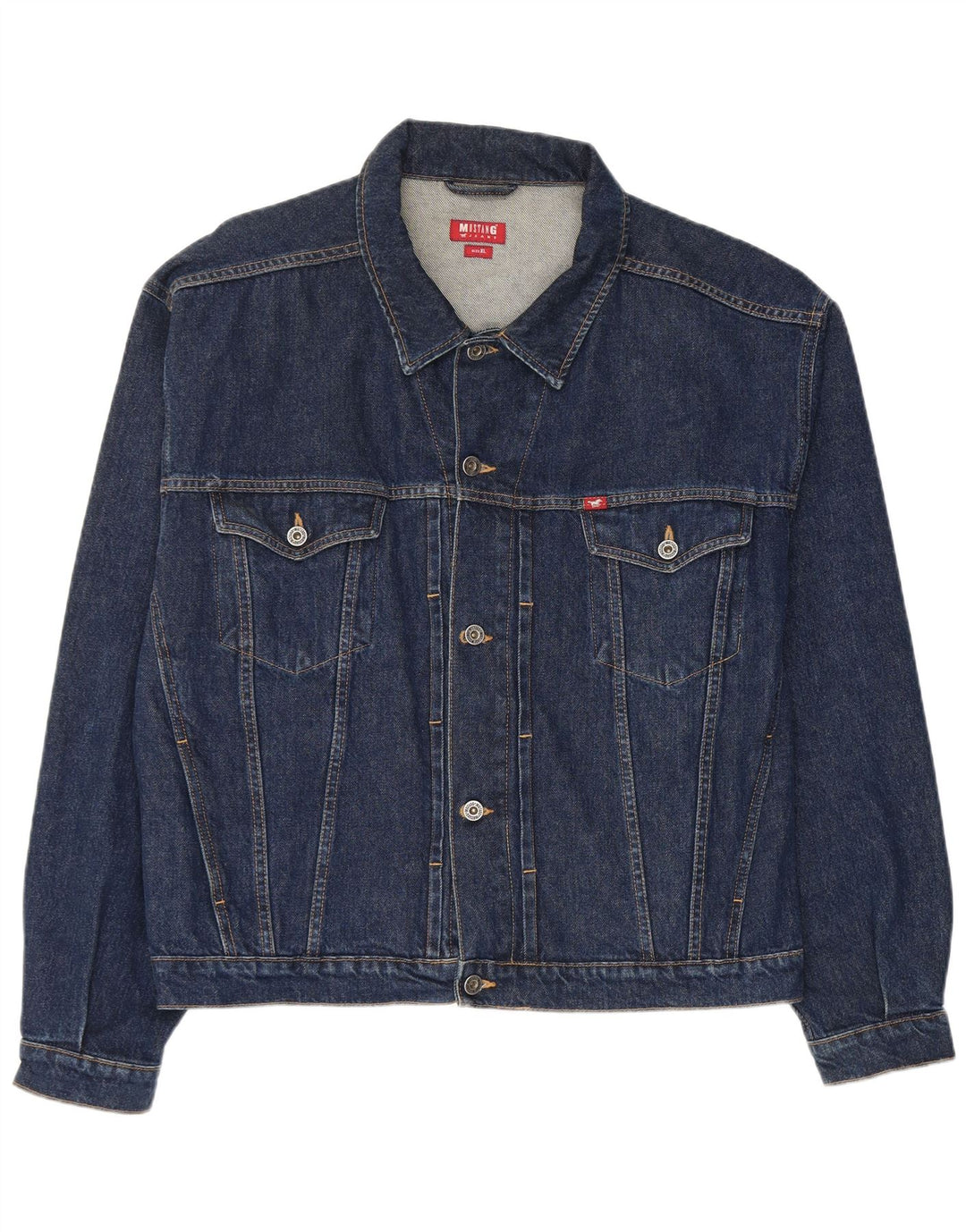 Mustang Veste en Jean Homme UK 42 XL Bleu Marine Coton