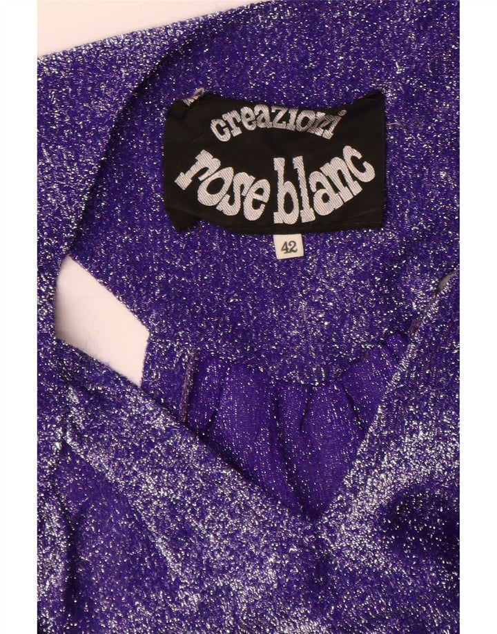 vintage Femme Robe Maxi Sans Manches IT 42 Violet Moyen