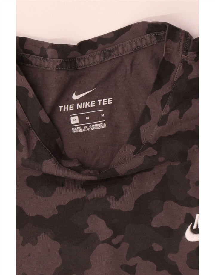 Nike T-Shirt Homme Gris Moyen Camouflage Coton
