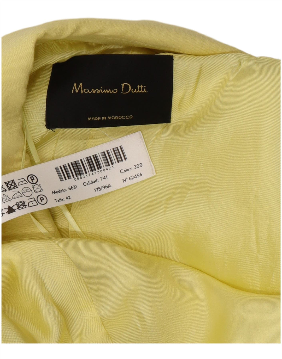 Massimo Dutti Manteau Femme EU 42 Large Jaune Viscose