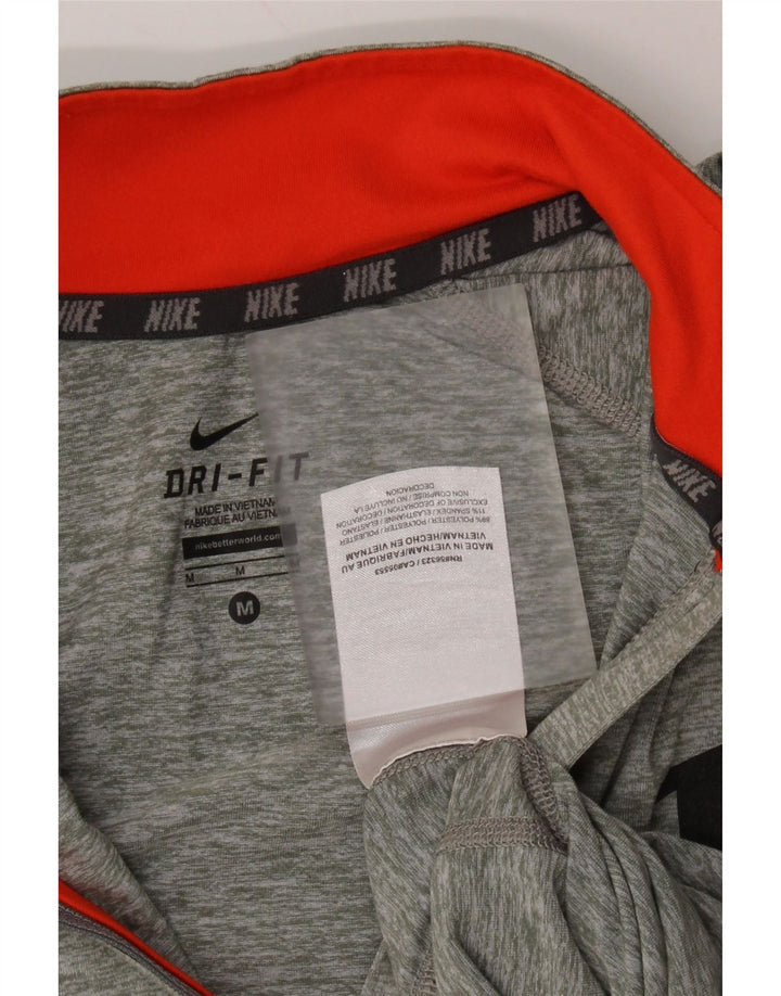 NIKE Haut de survêtement Dri Fit pour femme UK 12 Gris moyen moucheté