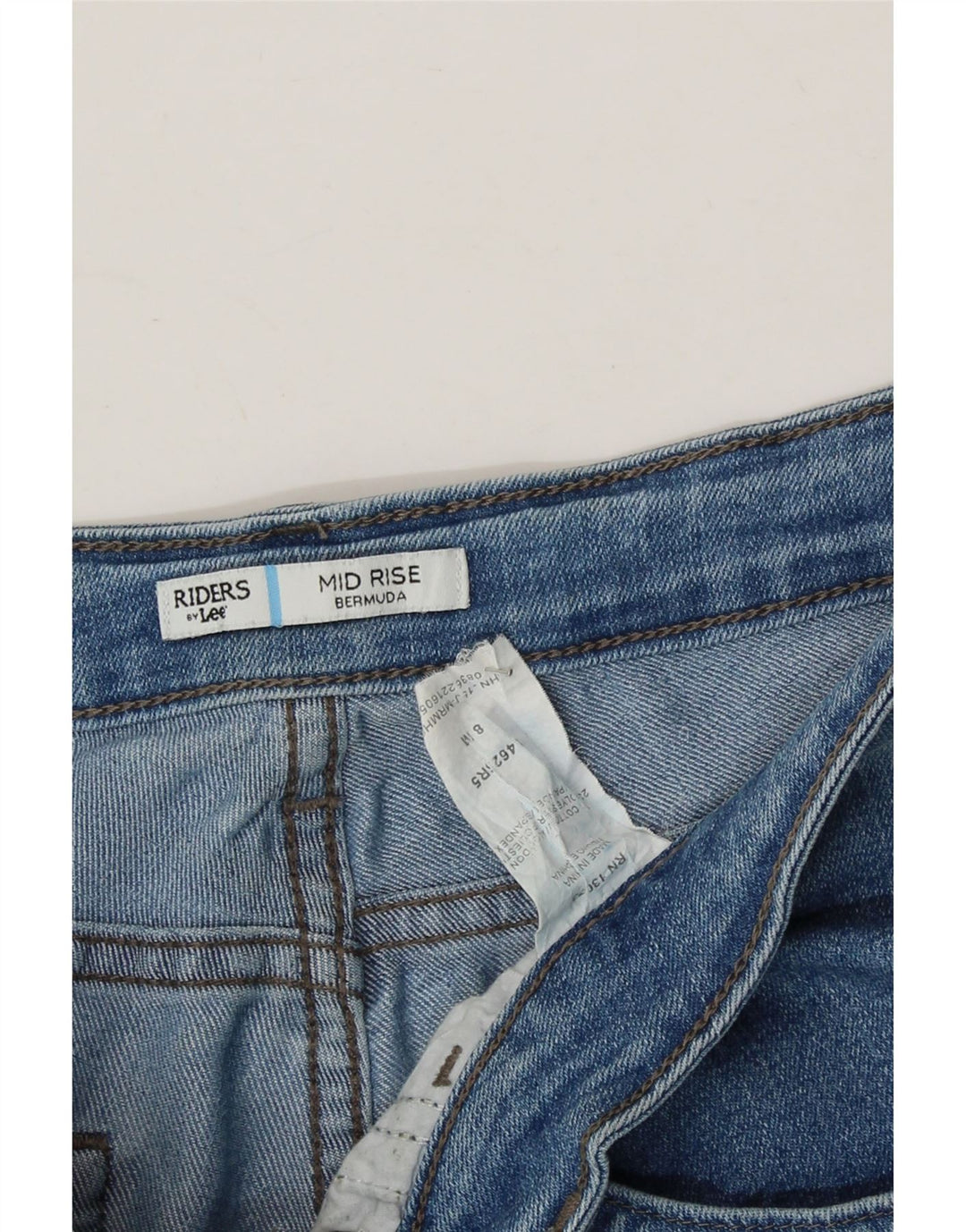 LEE Womens Riders Mid Rise Bermuda Denim Shorts US 8 Medium W30  Blue Vintage Lee and Second-Hand Lee from Messina Hembry 