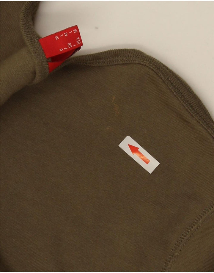 Esprit Haut court graphique à manches longues pour femme UK 14 Coton vert moyen