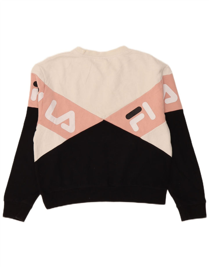 Fila Sweat-shirt graphique pour femme UK 12 Medium Multicolore