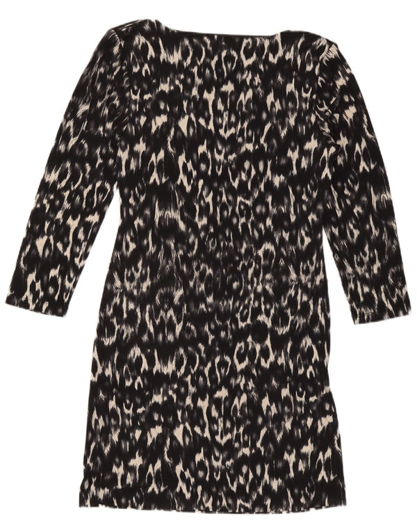 Fenn Wright Manson Robe fourreau pour femme UK 14 Grand imprimé animal noir