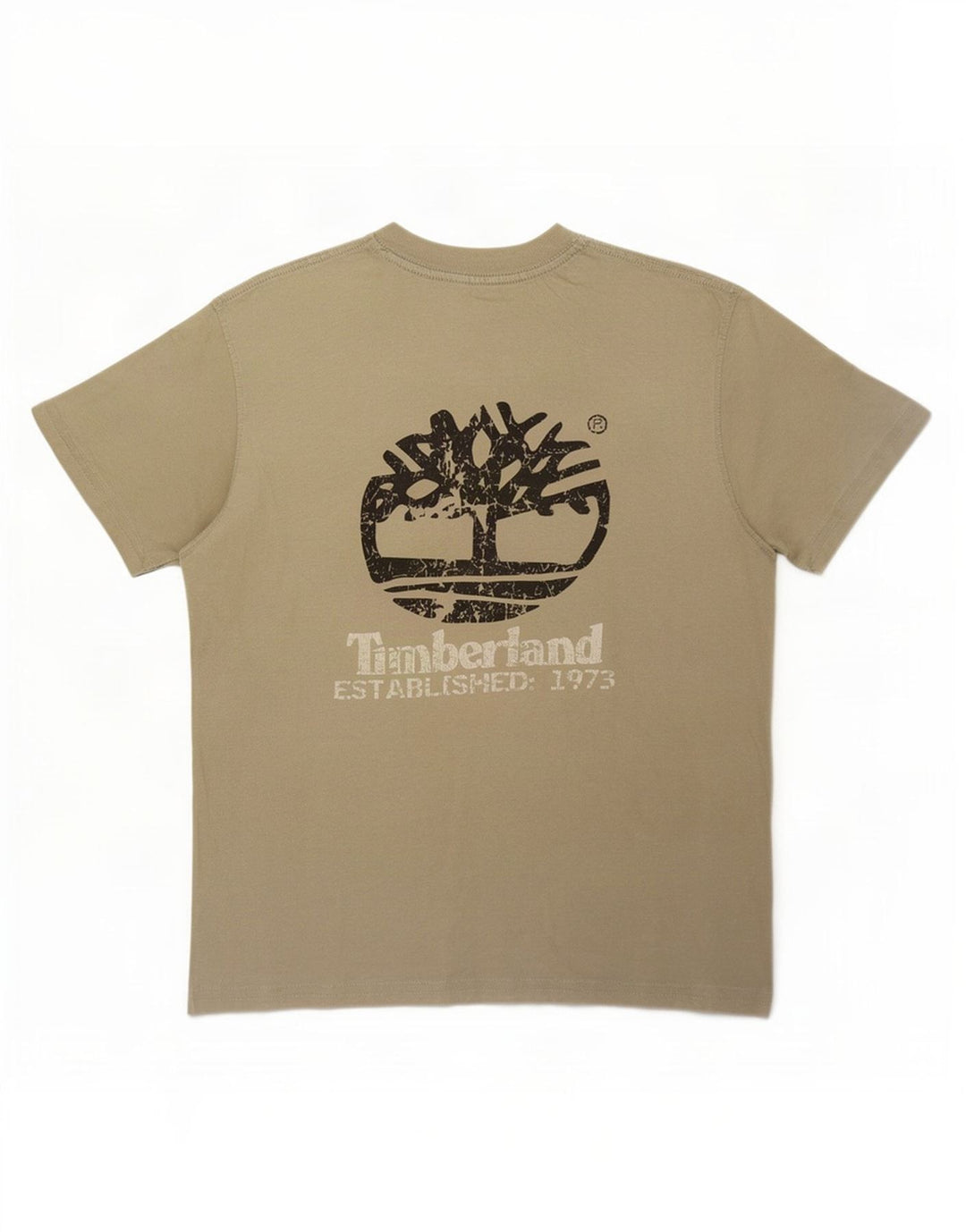 Timberland T-Shirt Graphique Homme Petit Kaki Coton