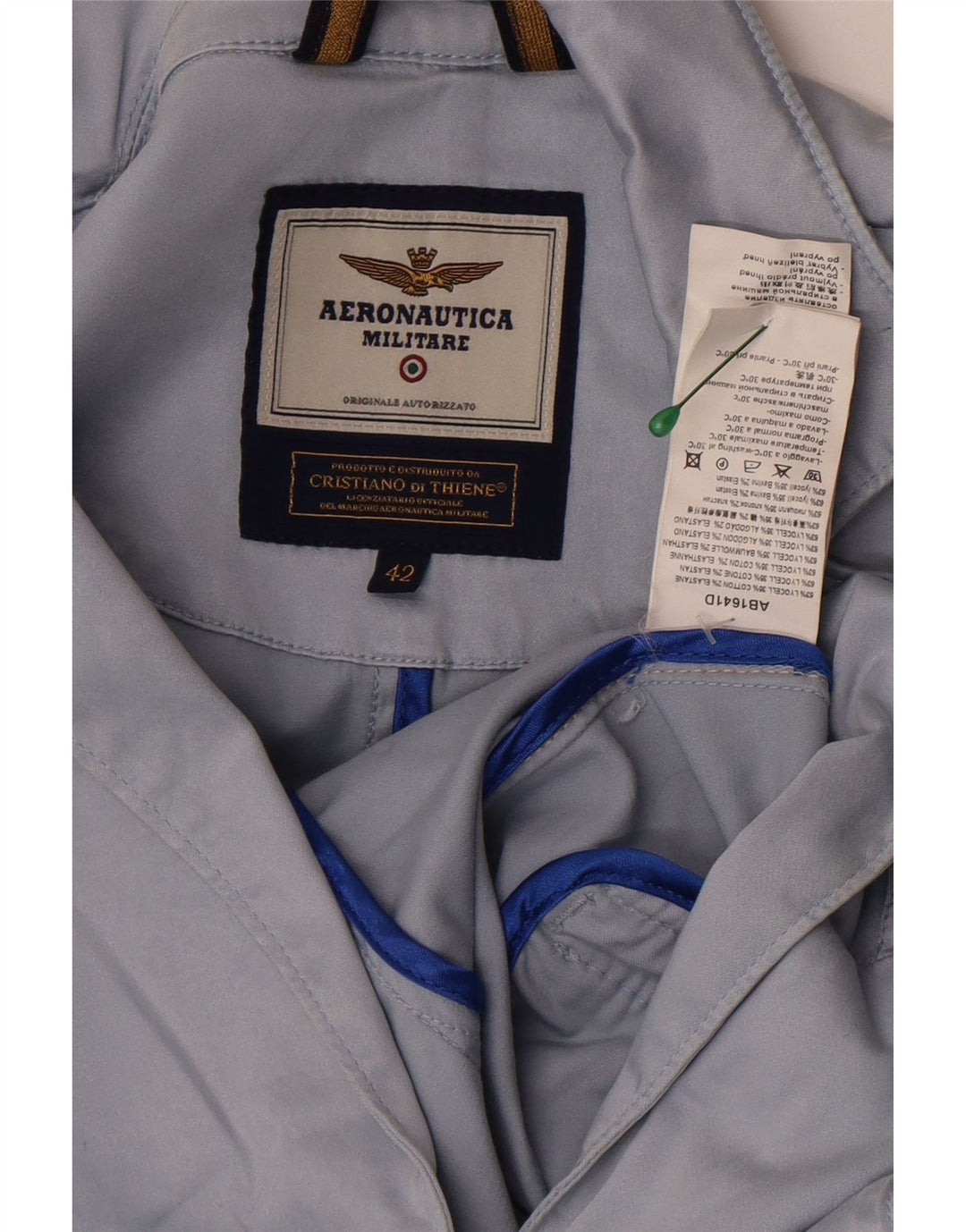 Aeronautica Militare Veste Blazer 2 Boutons Femme IT 42 Bleu Moyen