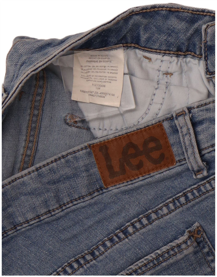 LEE Short en jean pour femme US 12 Large W30 Bleu Coton