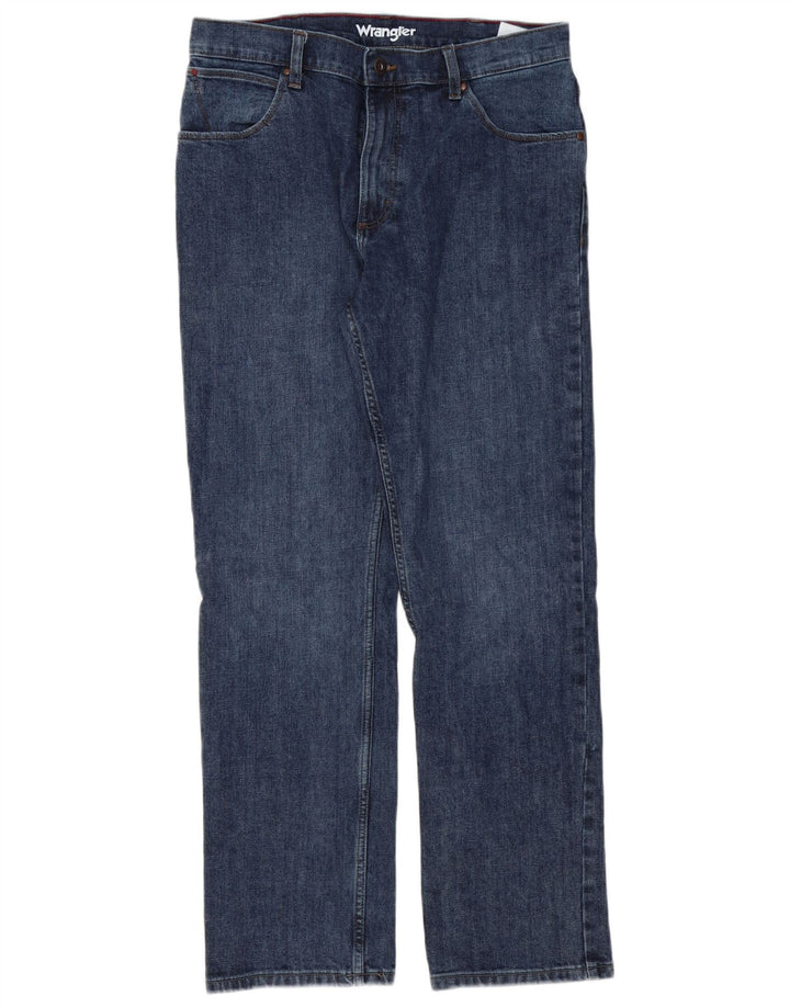 Wrangler Jean droit homme W34 L32 bleu coton