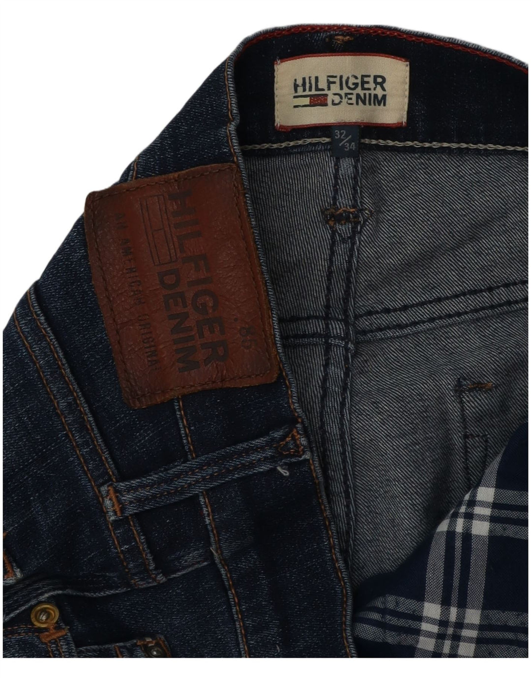 Tommy Hilfiger Jean Droit Homme W32 L31 Bleu Marine
