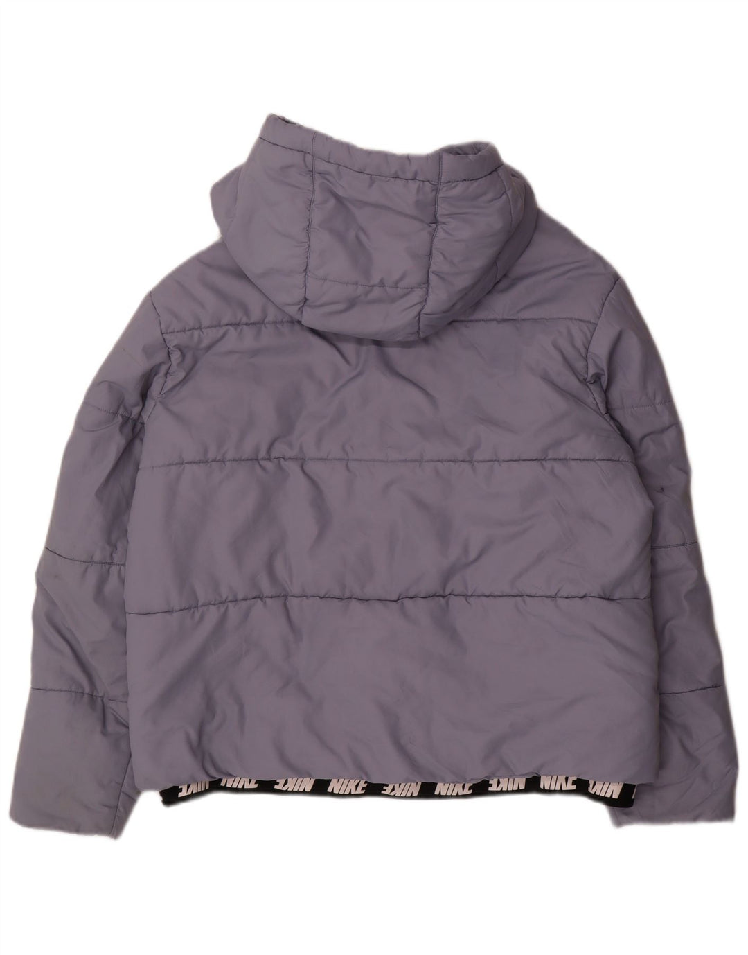 NIKE Veste matelassée à capuche graphique pour femme UK 18 XL Bleu Polyester