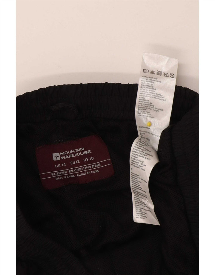 Mountain Warehouse Pantalon imperméable pour femme UK 14 Large Noir Nylon