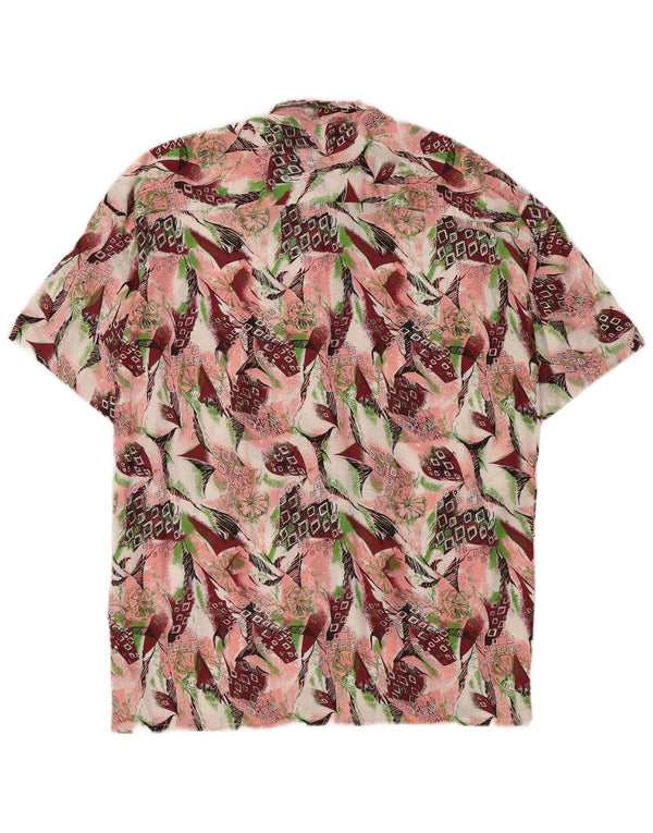 vintage Mens Abstract Pattern Shirt Taille 39/40 Moyen Multicolore