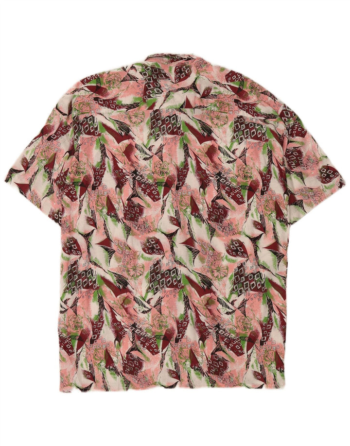 vintage Mens Abstract Pattern Shirt Taille 39/40 Moyen Multicolore