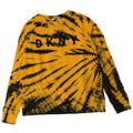 Dkny Sweat-shirt graphique surdimensionné pour femme UK 10 Petit jaune tie-dye