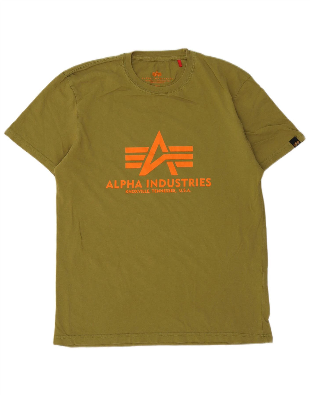 Alpha Industries T-Shirt Graphique Homme Kaki Moyen Coton