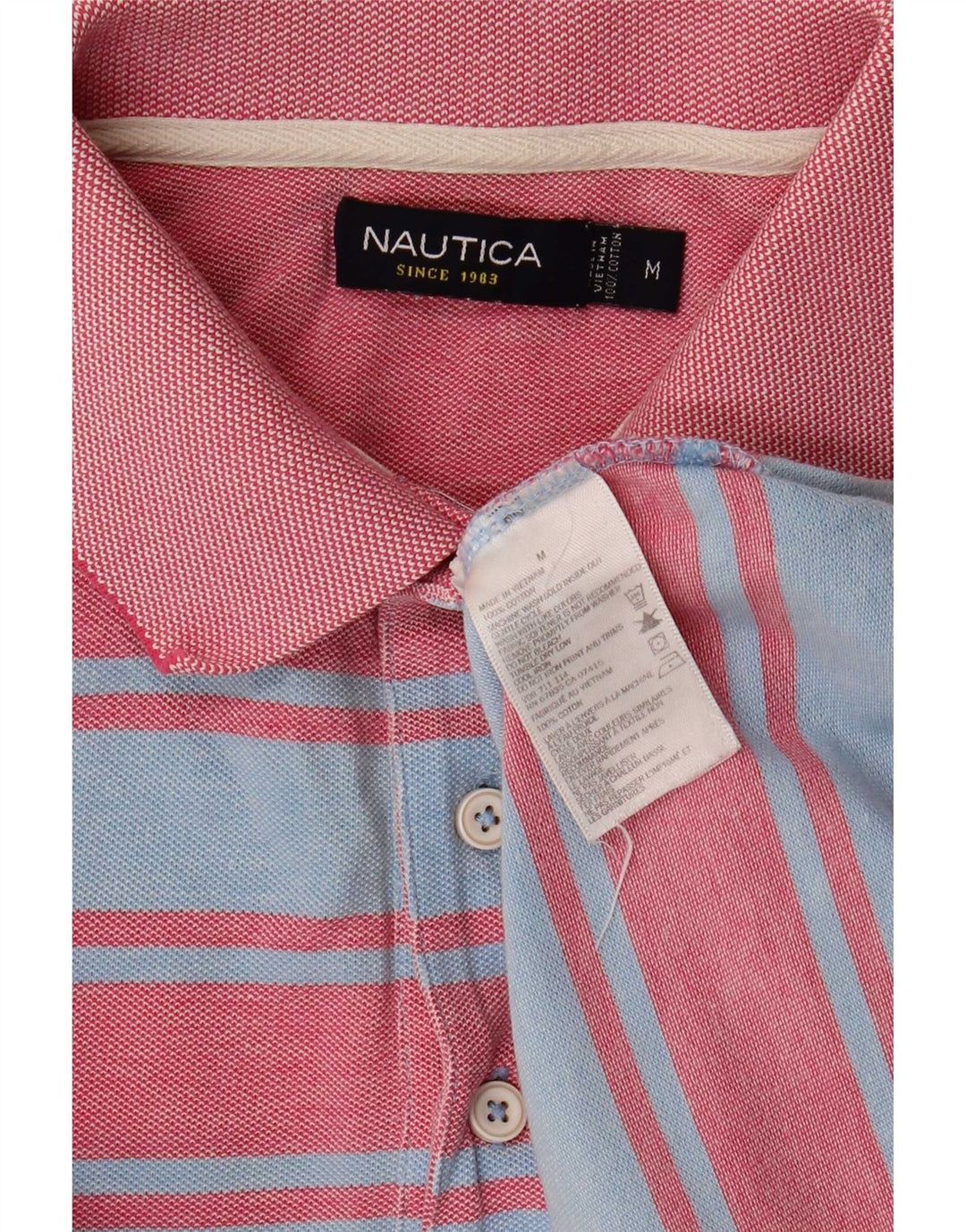 Polo Homme Nautica Coton Rayé Bleu Moyen