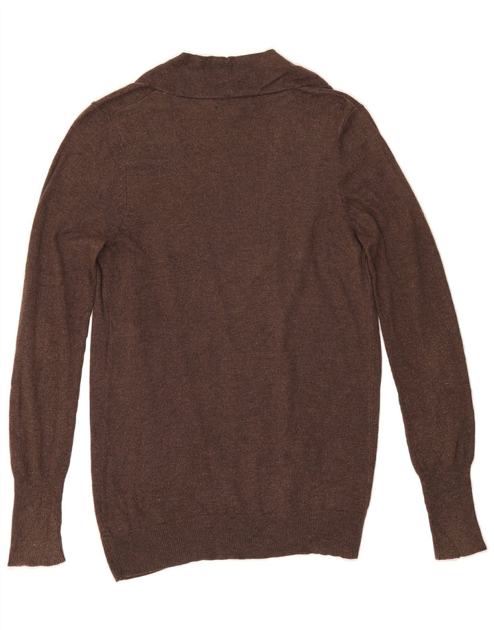 MOSSIMO Womens Open Cardigan Sweater UK 14 Medium Brown Nylon Vintage Mossimo and Second-Hand Mossimo from Messina Hembry 